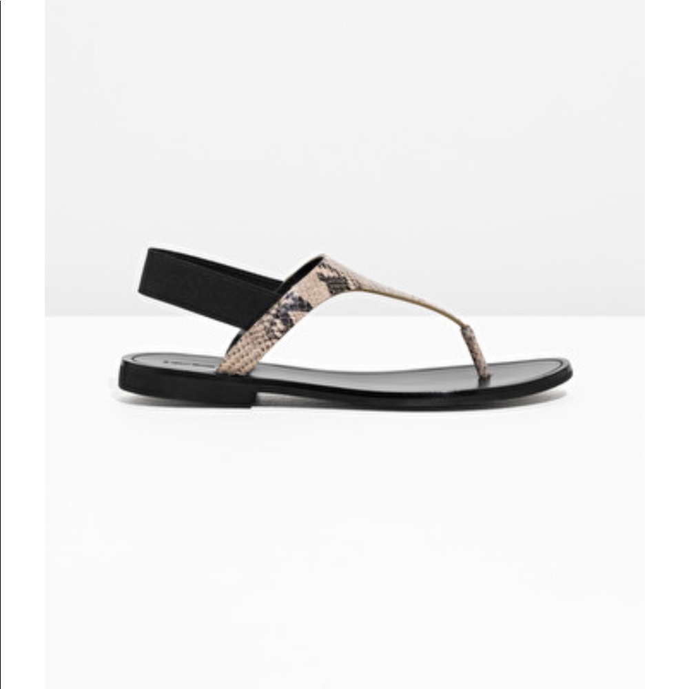 Snake t-bar strap sandals